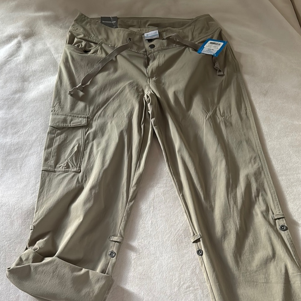 NWT Columbia Tan Track Pants